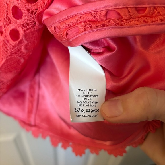Kate Spade Shore Thing Lace Shift Dress Sleeveless Coral Peach Sherbet 8 Spring - Picture 10 of 11
